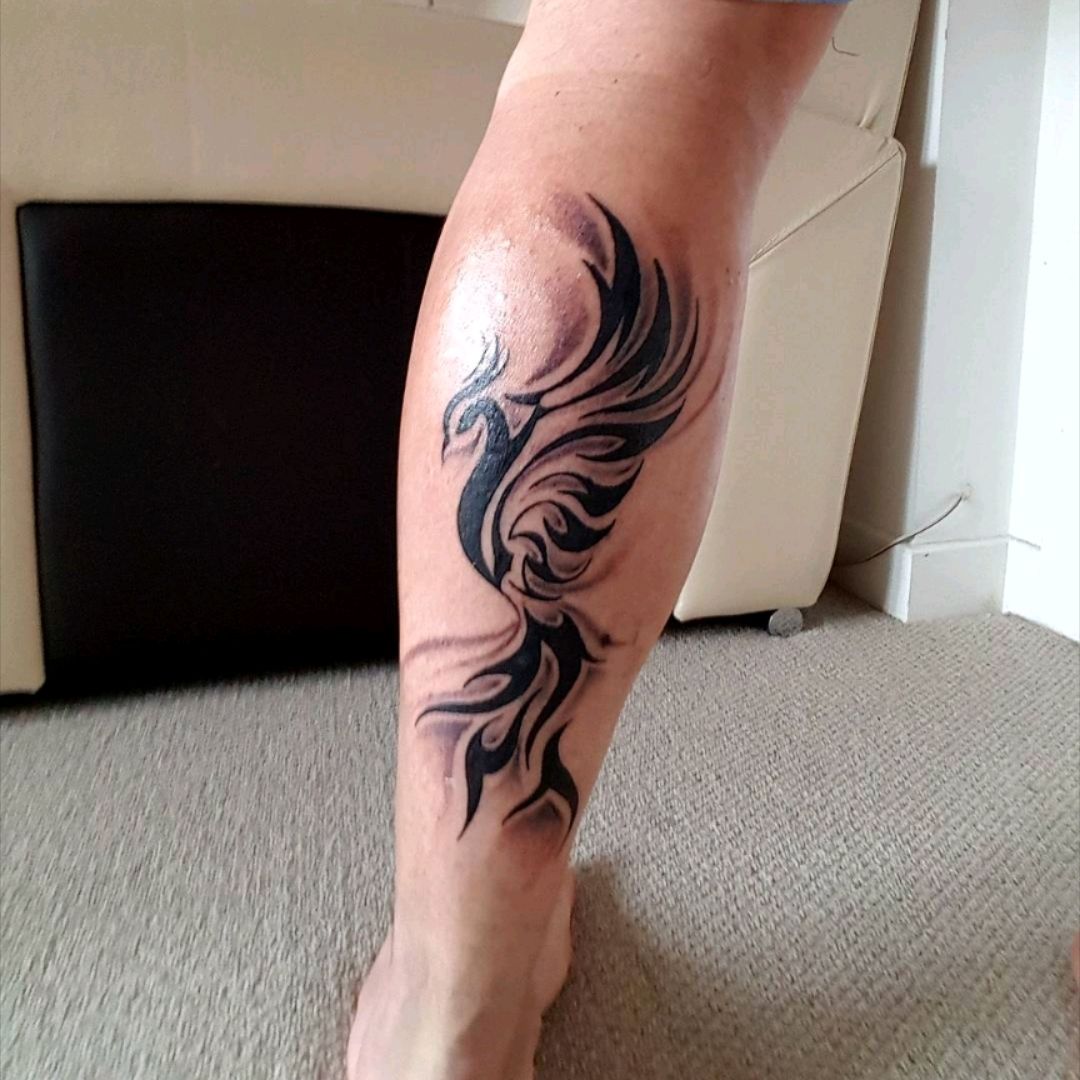 small tribal phoenix tattoo on a arm  Stable Diffusion  OpenArt