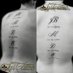 Tatouage lettrage calligraphie anglaise et date by Lys tattoo