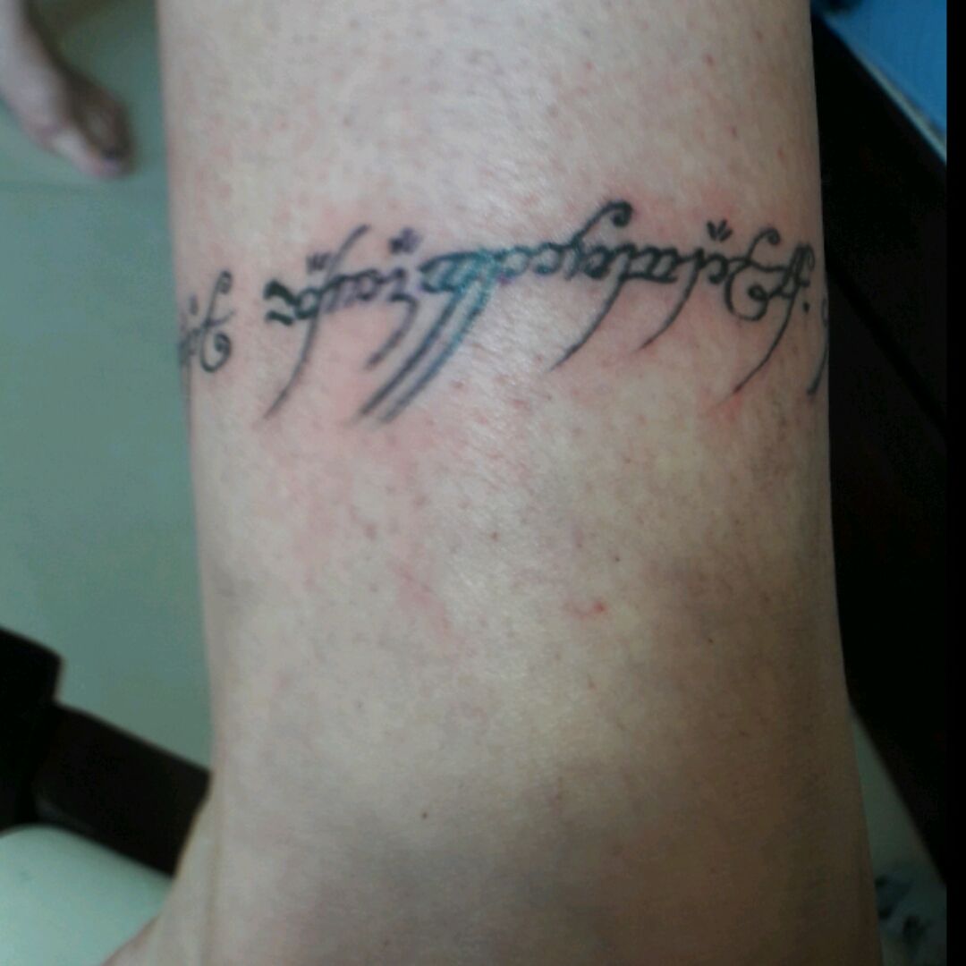 Aggregate 74 the one ring inscription tattoo best  incdgdbentre
