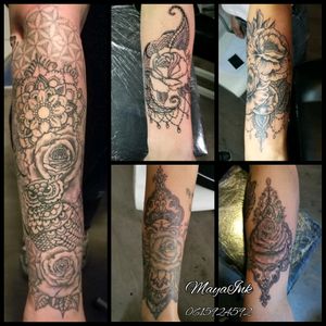 #roses #mandala #tattoo #female #custom #designs
