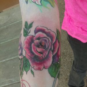 Part of the sleeve in progress