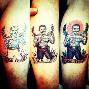 3 steps @cheyenne_tattooequipment @killerinktattoo @eternalink #walshyzink  #intheflesh  #tattoo #tattoos #tatt #tattz #ink #inked #oldschool #trad #traditional #cool #cheyennehawk #cheyennehawkpen  #cheyenne  #eternalink  #tattooist #tattooartist #tattoostudio #tattooparlour #swansea #wales #boxer #fighter #fight #ufc #mma #fightclub #bareknuckle #scrap @cheyenne_tattooequipment @killerinktattoo @eternalink @skindeep_uk