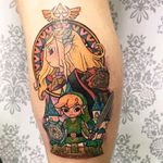 #link #tloz #mexicantattooartist #zelda #ganandorf #Nintendo #awesome #colorful #triforce #inked #videogames finally got my awesome tattoo