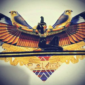 #egyptia #color #isis  #birds  #Goddess