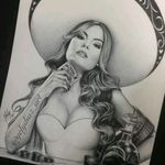 #YelyDiaz #Chicano #Chicanostyle #Mariachi #Girl #Pendrawing #MexicanArt #Traditional