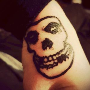 #TheMisfits #punk #blackworktattoo #tattoo misfits skull tattoo