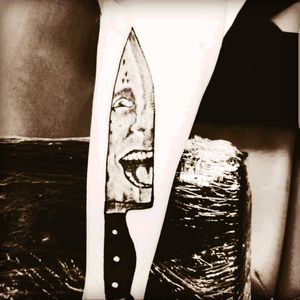 #horrortattoo #horrorart #knifetattoo #blacktattoo #tattoo
