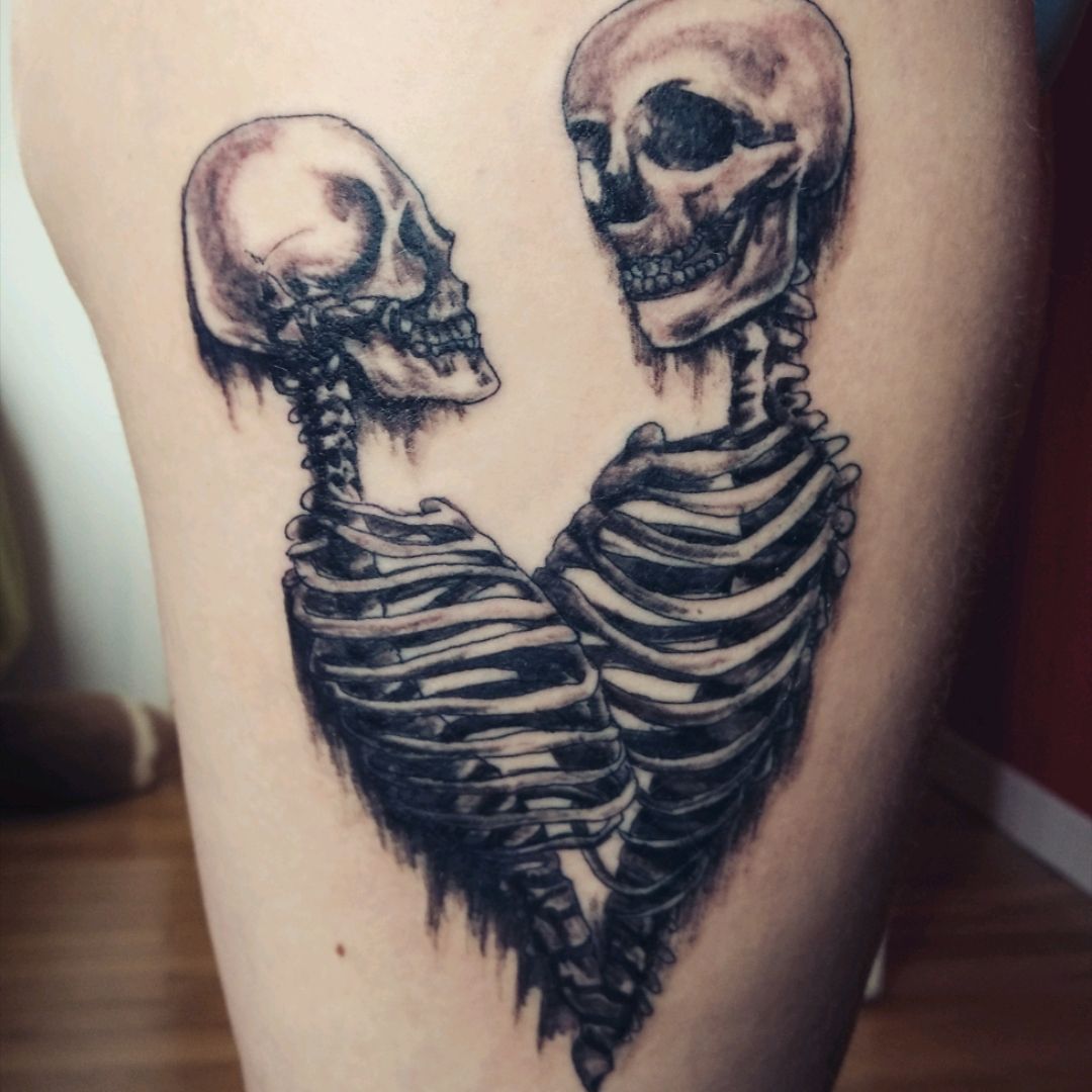 Tattoo uploaded by Kayllll13  In love with death  death deathtarot  tarotcards traditional witchy skeleton scythe  Tattoodo