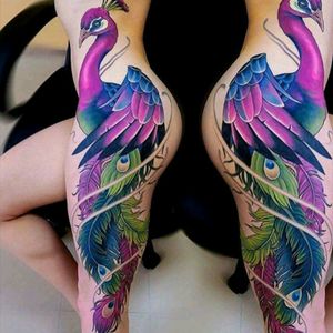 Incredible color tattoo by Suvorov#tattoodo #TattoodoApp #tattoodoBR #pavao #peacock #colorida #colorful #Suvorov