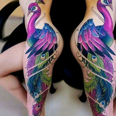 new school peacock tattoo designs