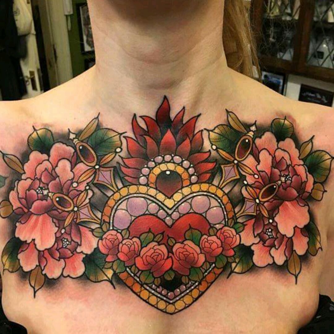 Top more than 89 chest tattoos for females super hot  thtantai2
