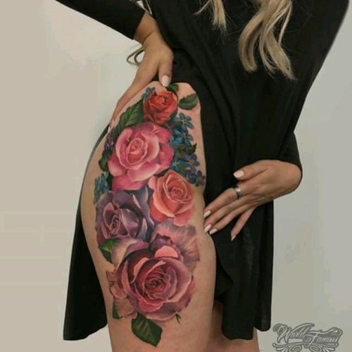 Tattoo by Antonina Troshina #tattoodo #TattoodoApp #tattoodoBR #flores #flowers #colorida #colorful #AntoninaTroshina