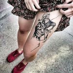 Harley Quinn by Inez Janiak#tattoodo #TattoodoApp #tattoodoBR #harleyquinn #arlequina #blackwork #lines #linhas #comics #hq #nerd #dc #quadrinhos #esquadraosuicida #suicidesquad #InezJaniak