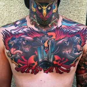 Jacob Daniel Wiman#tattoodo #TattoodoApp #tattoodoBR #lobo #wolf #coruja #owl #vela #candle #colorida #colorful #neotrad #neotraditional #JacobDanielWiman