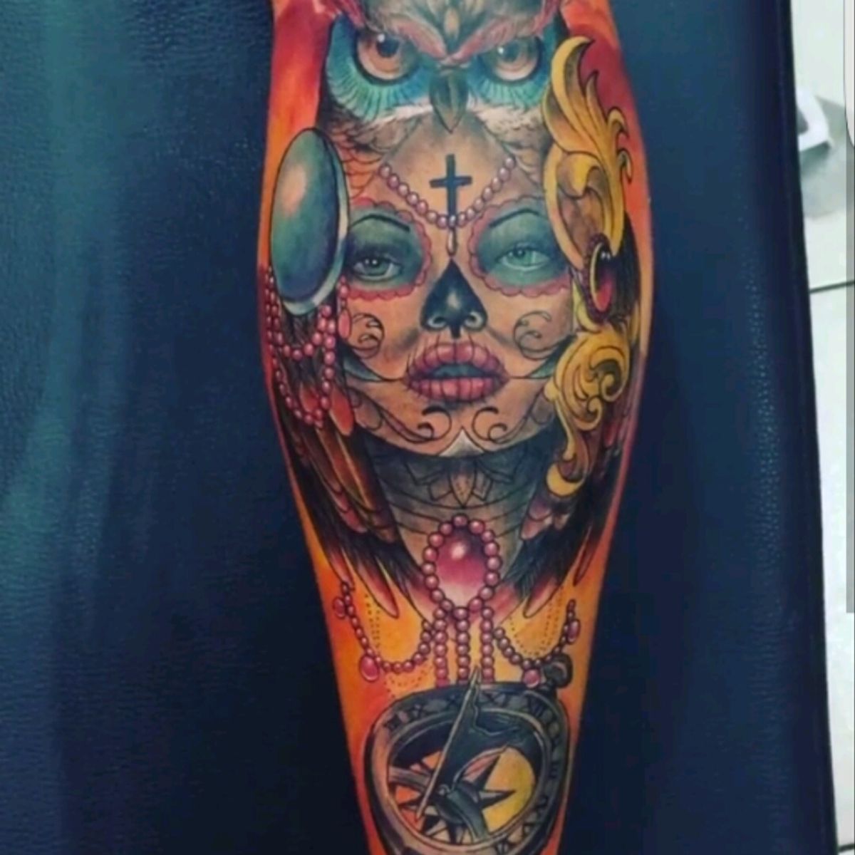 Tattoo uploaded by evil ink tattoo studio • Fullcolour catrina tattoo