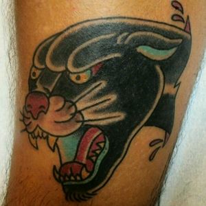 #PantherHead #Tattoo from the other day 💪#PantherTattoo #BoldWillHold #ThanksForLooking #TraditionalTattoo #AmericanTraditional #BestTradTattoos #TradWorkers #TradWorkersSubmission #ClassicTattoo #OldSchoolTattoo #Eternalink #GuysWithTattoos #InkedMag #NyCink #Brooklyn #NewYork #TattooArtist #TattoosByMacho #ComeGetTatted