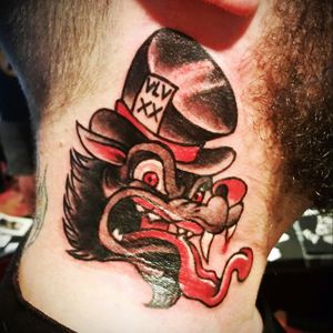 Lone Wolf tattoo done by Lydia Loyalty at Viva Las Vegas Rockabilly Weekend.