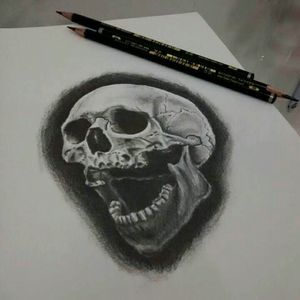 Skull Black and Grey#skull #blackandgrey