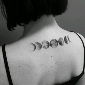 Moon cicles by Mirza Požega #mustreišare #mustreisare #mustre #sare #mooncicles #moonphases #upperback #sarajevo #bosna #bosnia #tattoostudio #mustreisaretattoostudio #nemanazad #nogoingback