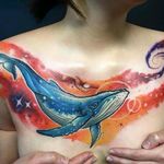 Whale by Brandon Flores #tattoodo #TattoodoApp #tattoodoBR #colorida #colorful #aquarela #watercolor #baleia #whale #mar #sea #greenpeace #BrandonFlores