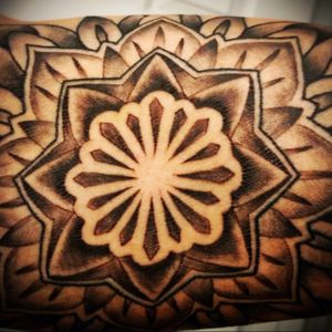 Beautiful Mandala on inside of left arm.  Thanks Dogstar tattoo in Durham, NC