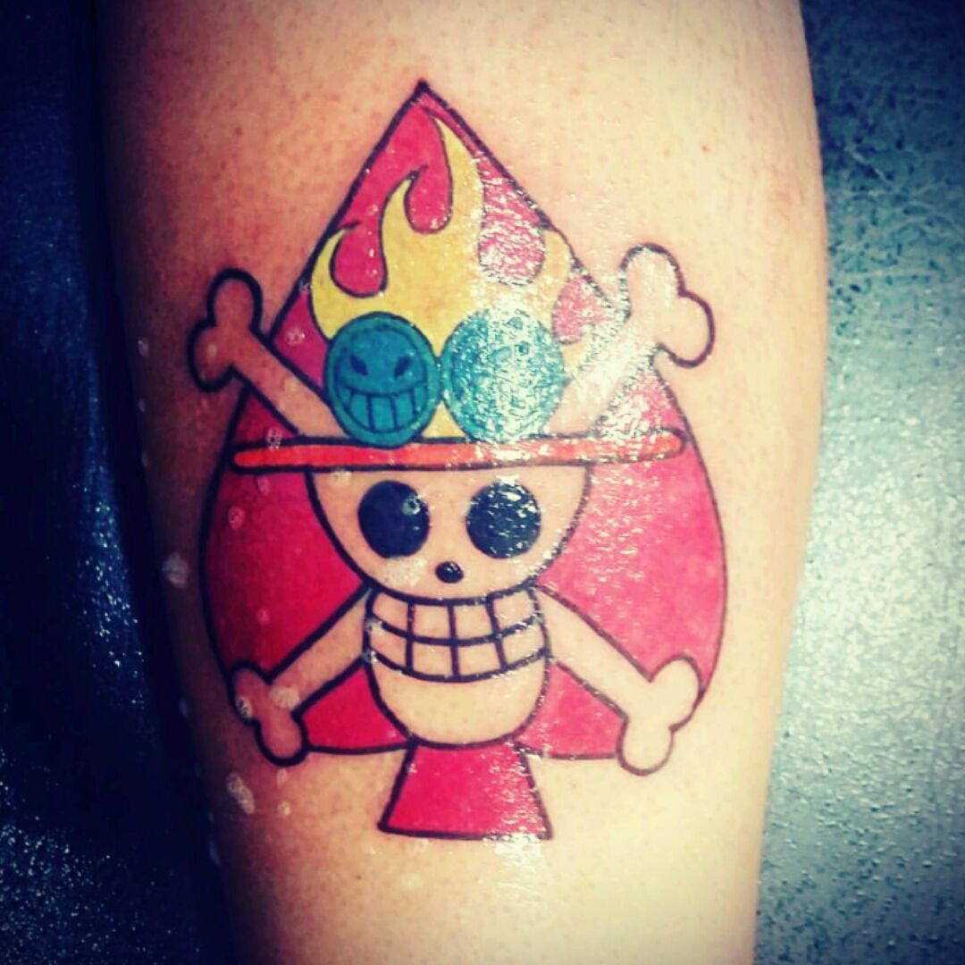 one piece tattoo ace
