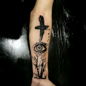 Eye's and cross tattooRevenge Tattoo 66Contact:+55 17 992288724Fan page www.facebook.com/revengetattoo66www.instagram.com/revengetattoo66AddressR: Saldanha Marinho, 2393 Boa Vista Rio preto- Brazil