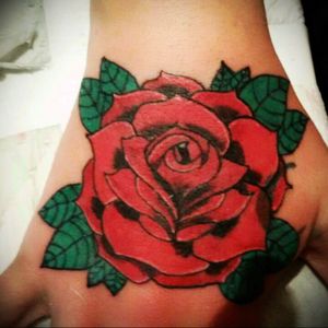 Finished rose first session of old schooll sleve