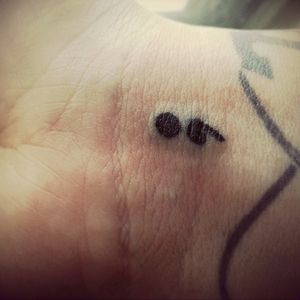 Semicolon I did on my older sisters wrist in support of Suicide Awareness.