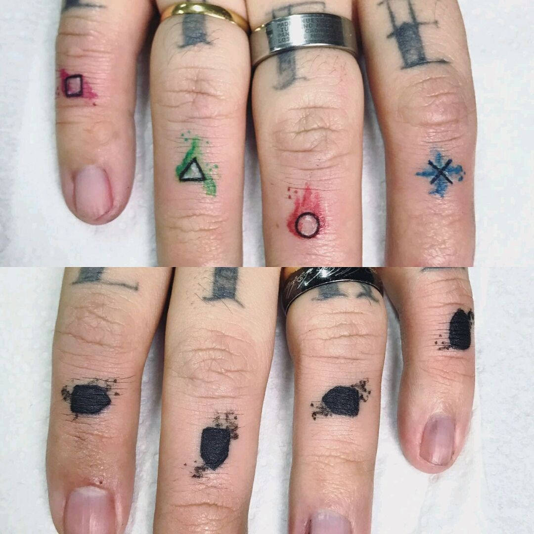 Tattoo uploaded by Filipe Lopes • Playstation tattoo made by Thay Farinna  #tattoodo #TattoodoApp #tattoodoBR #playstation #PS4 #sony #gamer #game  #vicio #joystick #dualshock #RhayFarinna #nerd #geek • Tattoodo