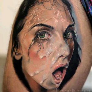 #MichaëlTaguet Craziest tattoo #Portrait  #Realism #Colorrealism Details Shot