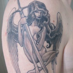 My 1st tattoo... and 1st guardian angel. #angel