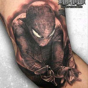 Spider Man by Miguel Bohigues#tattoodo #TattoodoApp #tattoodoBR #spiderman #homemaranha #realismo #realism #pretoecinza #blackandgrey #comics #nerd #hq #quadrinhos #geek #MiguelBohigues