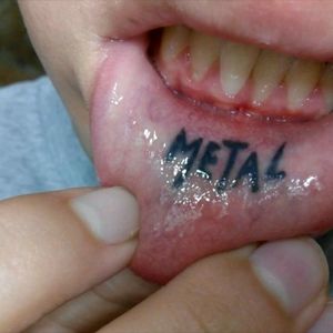 My first tattoo #metal #tattoolip #lip