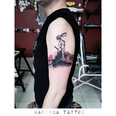 Anime & Manga Tattoos on Instagram: Zoros Swords - One Piece Can ya'll  name all three?! Been having fun doing these tattoos of weapons . . . . . .  . . . . . . . . . . #