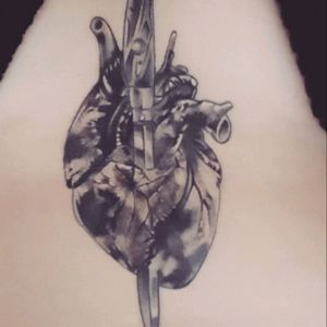 at Natural Ink Biberist #realistic #heart #anatomicalheart #stabed #knife