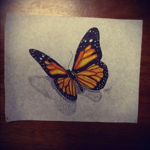 Mariposa 🍃#tattoo #puntillismo #blackandcolor