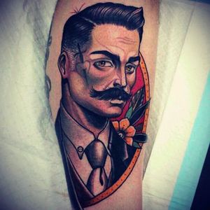 #neotraditionaltattoos #Gentlemantattoo #colortraditional  i love this ...