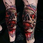 Skull by A.D Pancho #tattoodo #TattoodoApp #tattoodoBR #caveira #skull #colorida #colorful #ADPancho