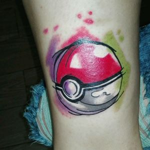 Pokémon tattoo - pokéball#pokemon #pokemontattoo #pokemongo #pokeball #watercolour #tattoocolours #watercolours
