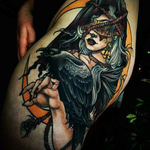 #neotraditional #witchtattoo #colortraditional i love this ...