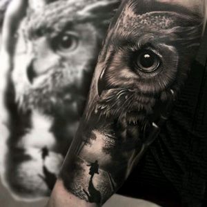 Rralistic owl by Mumia #tattoodo #TattoodoApp #tattoodoBR #owl #coruja #realismo #realism #pretoecinza #blackandgrey #Mumia