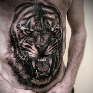 By Artem Skrypal#tattoodo #TattoodoApp #tattoodoBR #pretoecinza #blackandgrey #realismo #realism #tigre #tiger #ArtemSkrypal