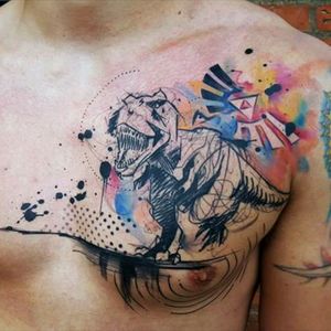 Indredible piece by George Drone#tattoodo #TattoodoApp #tattoodoBR #dinossauro #dinossaur #nerd #geek #filme #movie #aquarela #watercolor #colorida #colorful #GeorgeDrone