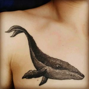 #whale #blackwork #Black#blackandgrey #b&w#BlueWhale #sea #fish #espiritual #animaltattoo #animal