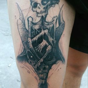 #tattoo #ink #inked #horror #skull #baphomet #sheep #blackandgrey #death #black