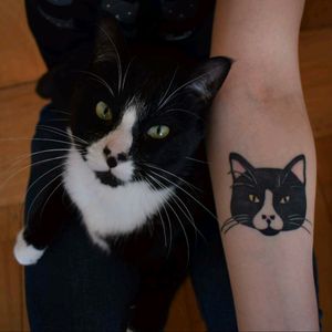 The tribute to my cat by #LeonorLima #tattoo #animal #cat #tattoedgirl #animaltattoo