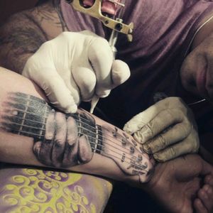 #tattoo #guittar #tatted #blackandgrey