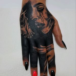 Full Hand piece with some BlackworkArtist: Miriam H. - MP Tattoo World Krefeld