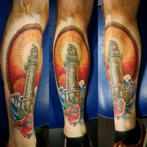 #tattoo #tattooing #neotraditional #neotraditionaltattoos #lighthouse #colortattoo #tattoodesign